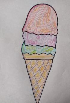 Dibujo de cono helado