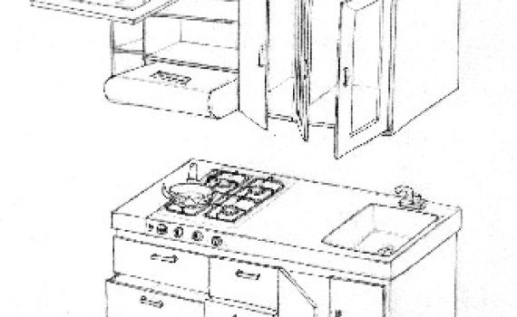 Dibujo línea Triatlón Doméstico cocina